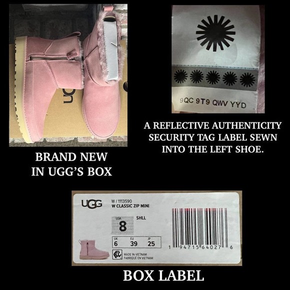 UGG Women Classic Zip Mini Boot Shell Size 8 brand new - Picture 9 of 9